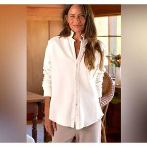 Frank & Eileen Triple Fleece Eileen Button Down In White Sz Small